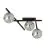Emibig Plafondlamp Smart Staal Zwart | Geschikt voor 3x E14 - Max 10W
