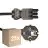 Voordeelpak 25x Noxion GST - Compatibel Voedingskabel Zwart - Vrouwlijk + Schuko Europlug - 3m - 3 pole 0.75mm2