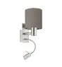 Eglo Wandlamp Pasteri Staal Satijn Nikkel 40 | IP20 - Incl. Spot en Excl. 1x E27